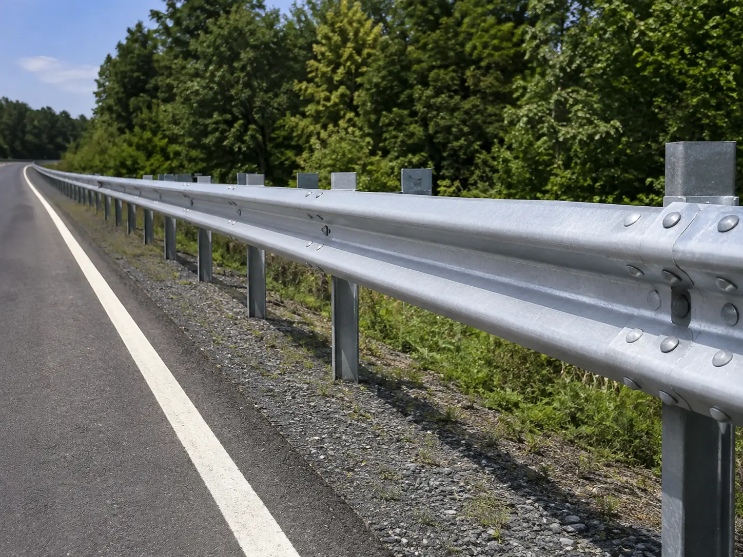 Hot-Dip Galvanized Corrugated Guardrail