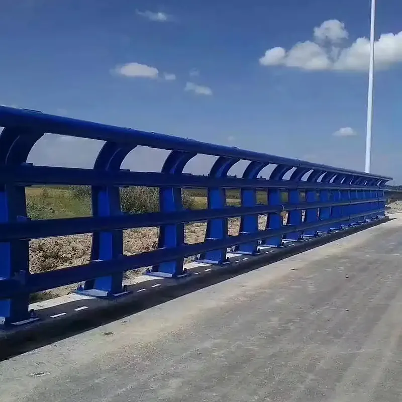 blue-powder-coated-tubular-bridge-railing