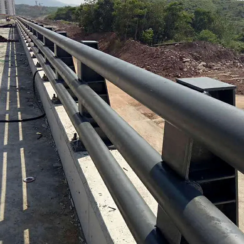 gray-tubular-bridge-safety-barrier