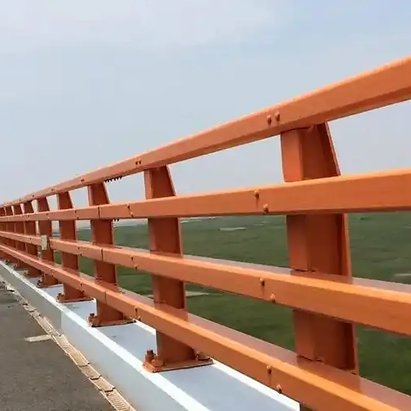 orange-powder-coated-steel-bridge-railing